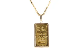 24" 24k & 14k Yellow Gold Pendant Necklace (7.50g.)