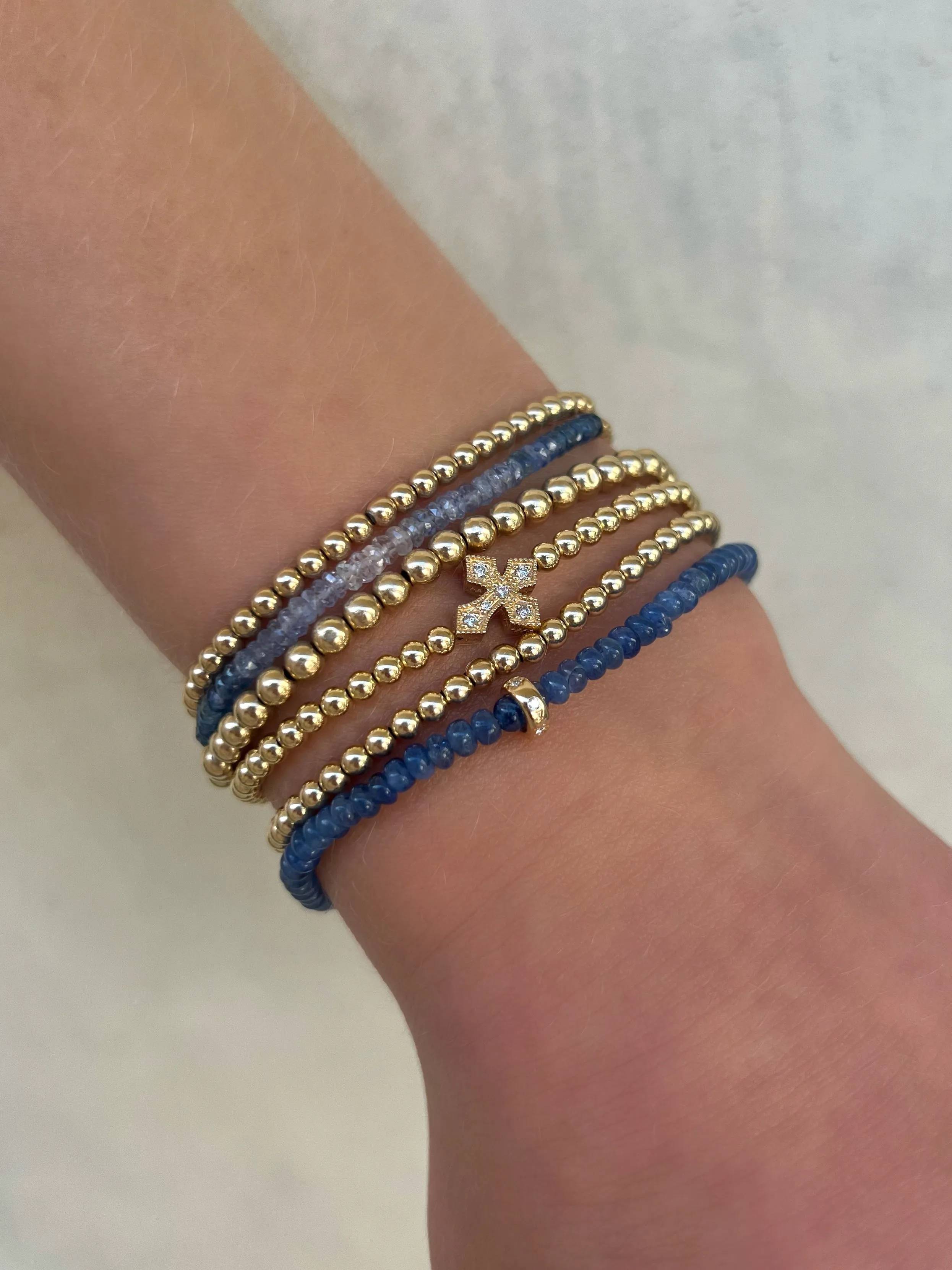 2MM Signature Bracelet with Blue Jean Ombré