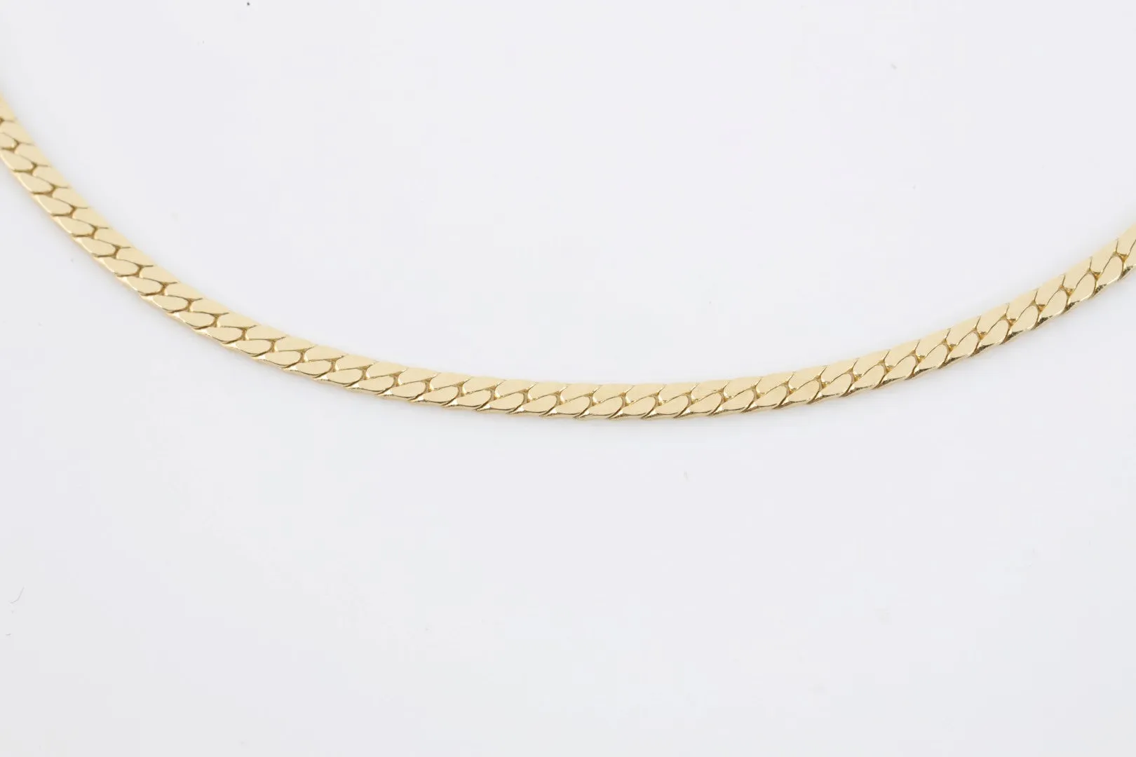 7" 14k Yellow Gold Flat Chain Bracelet (1.30g.)