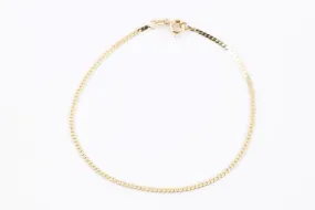 7" 14k Yellow Gold Flat Chain Bracelet (1.30g.)