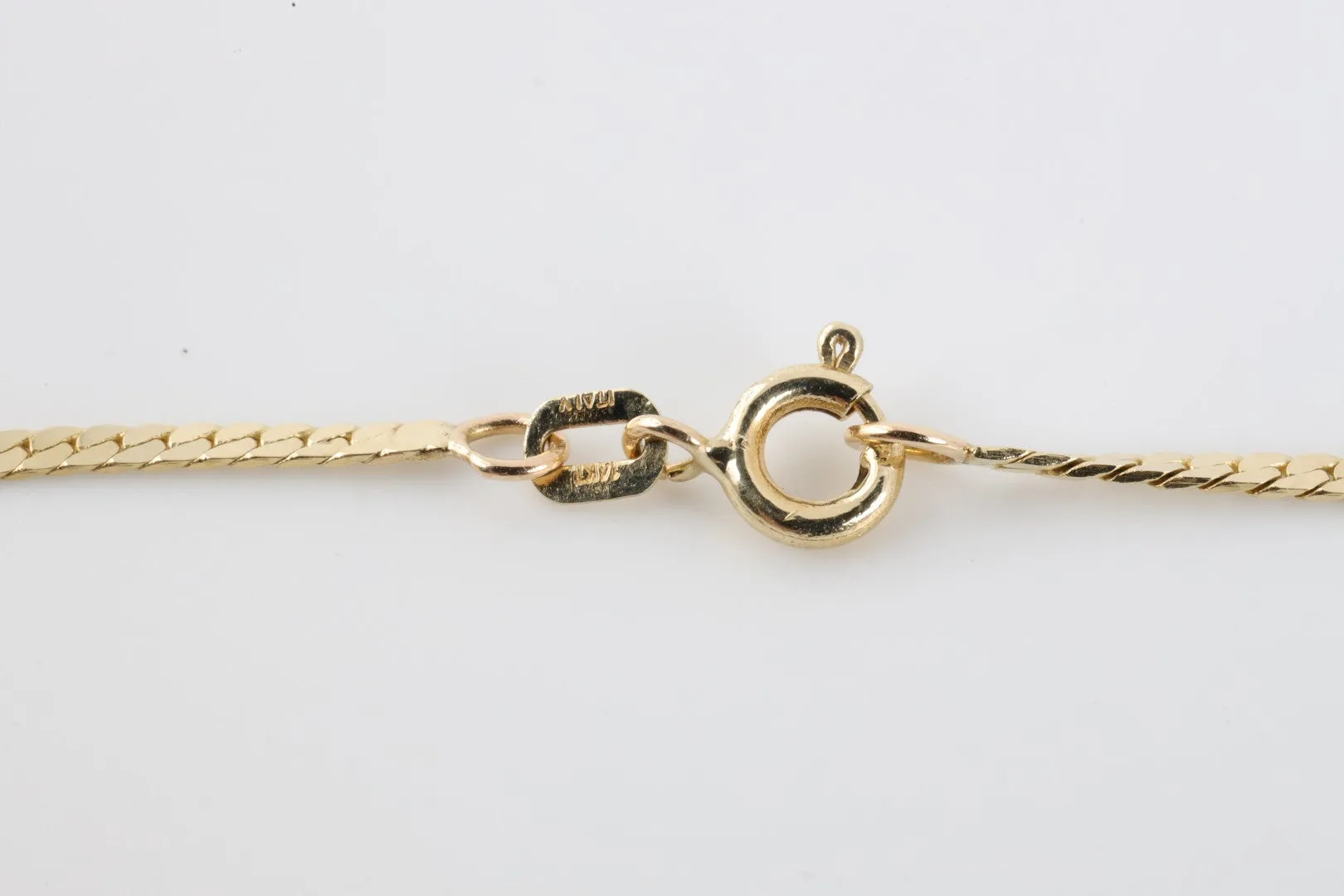 7" 14k Yellow Gold Flat Chain Bracelet (1.30g.)