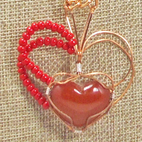 Abauro Carnelian Cabochon Pendant Necklace