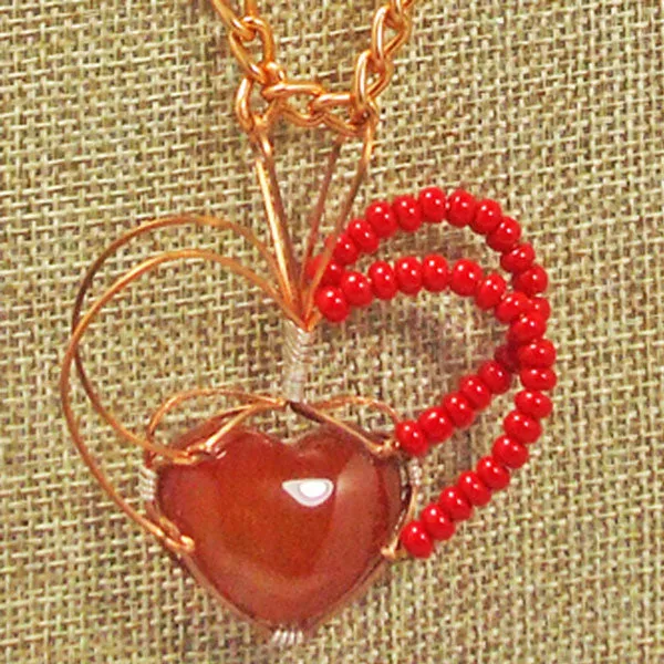 Abauro Carnelian Cabochon Pendant Necklace