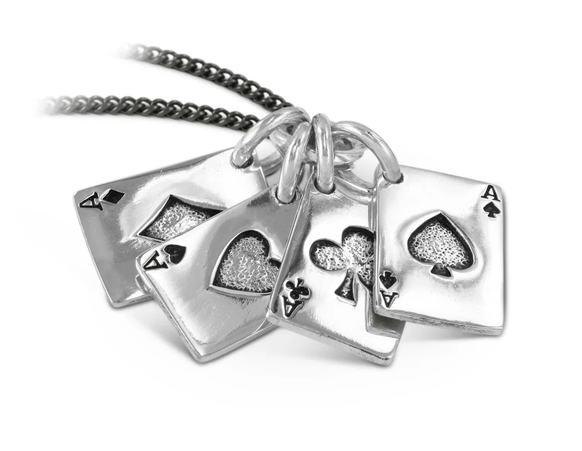 Aces Necklace - Silver