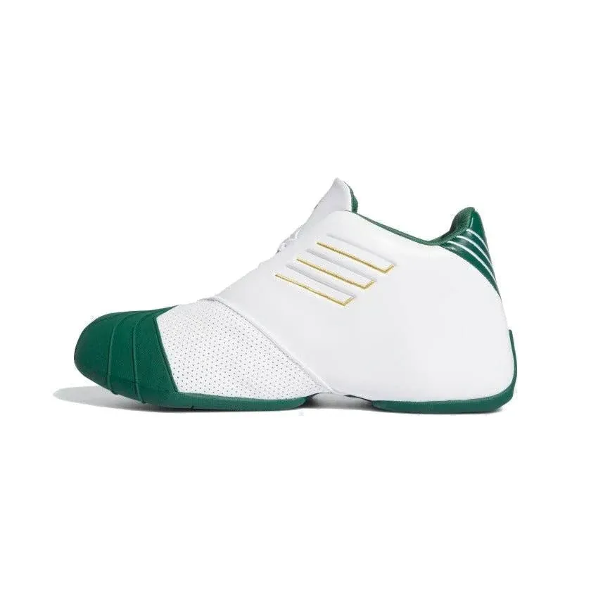 Adidas Men's T-Mac 1 Shoes - Cloud White / Gold Metallic / Team Dark Green