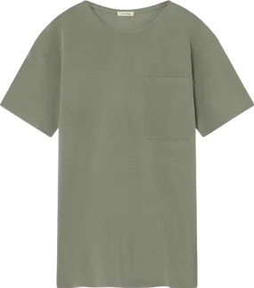 American Vintage Olive Green Pocket Detail Organic Cotton T-shirt UK XL