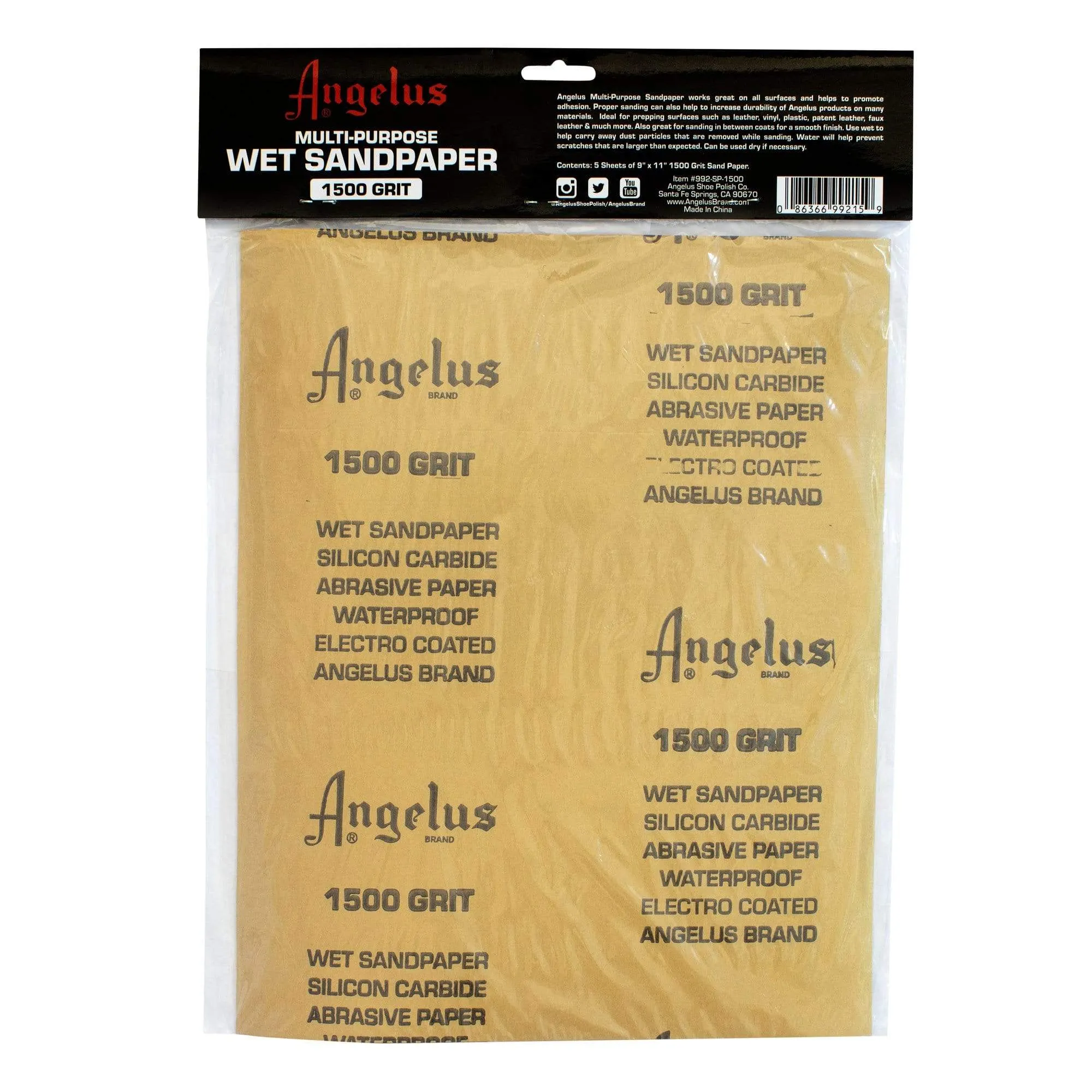 Angelus Multi Purpose Wet Sandpaper (Pack of 5)