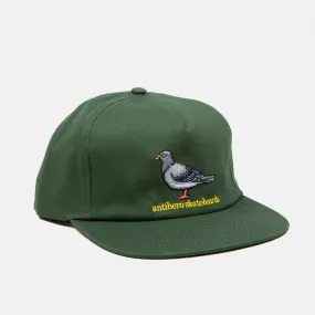 Anti Hero Skateboards - Lil Pigeon Snapback Cap - Forest Green / Yellow