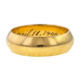 Antique Victorian Wedding Band Ring, Gold