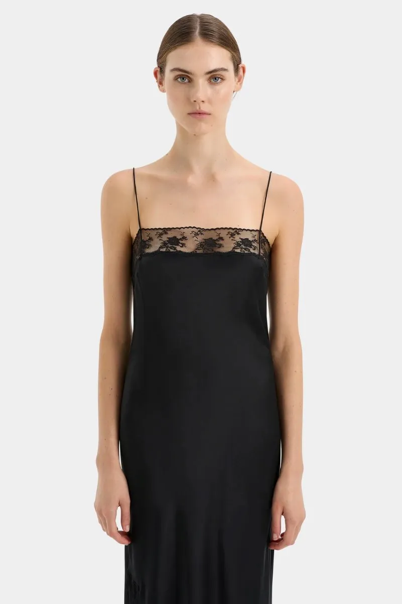 ARIES LACE SLIP-BLACK