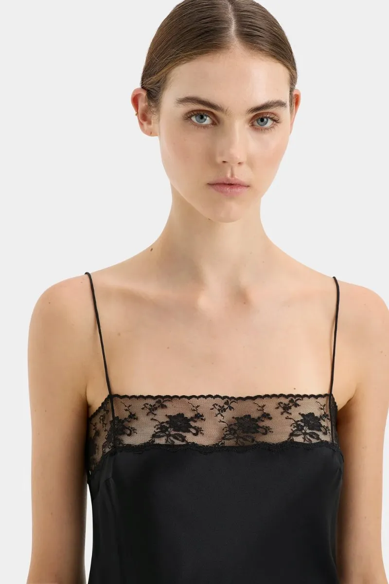 ARIES LACE SLIP-BLACK