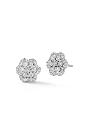 Ava Bea Flower Stud Earrings - Yellow Gold