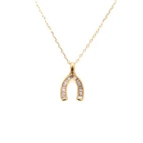 Baguette Wishbone Necklace