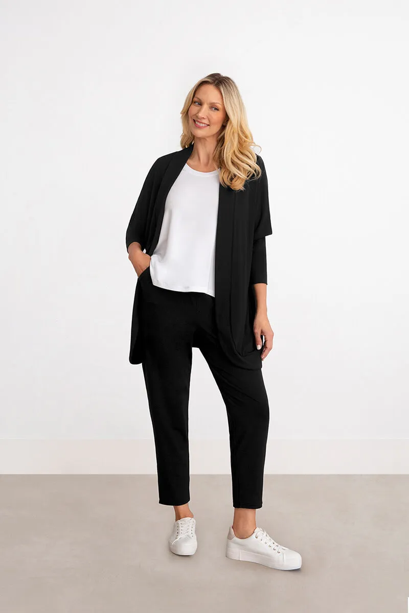 Bamboo Cocoon Cardi | Black