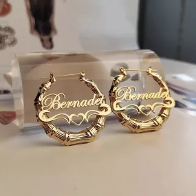 Bamboo Name Earrings