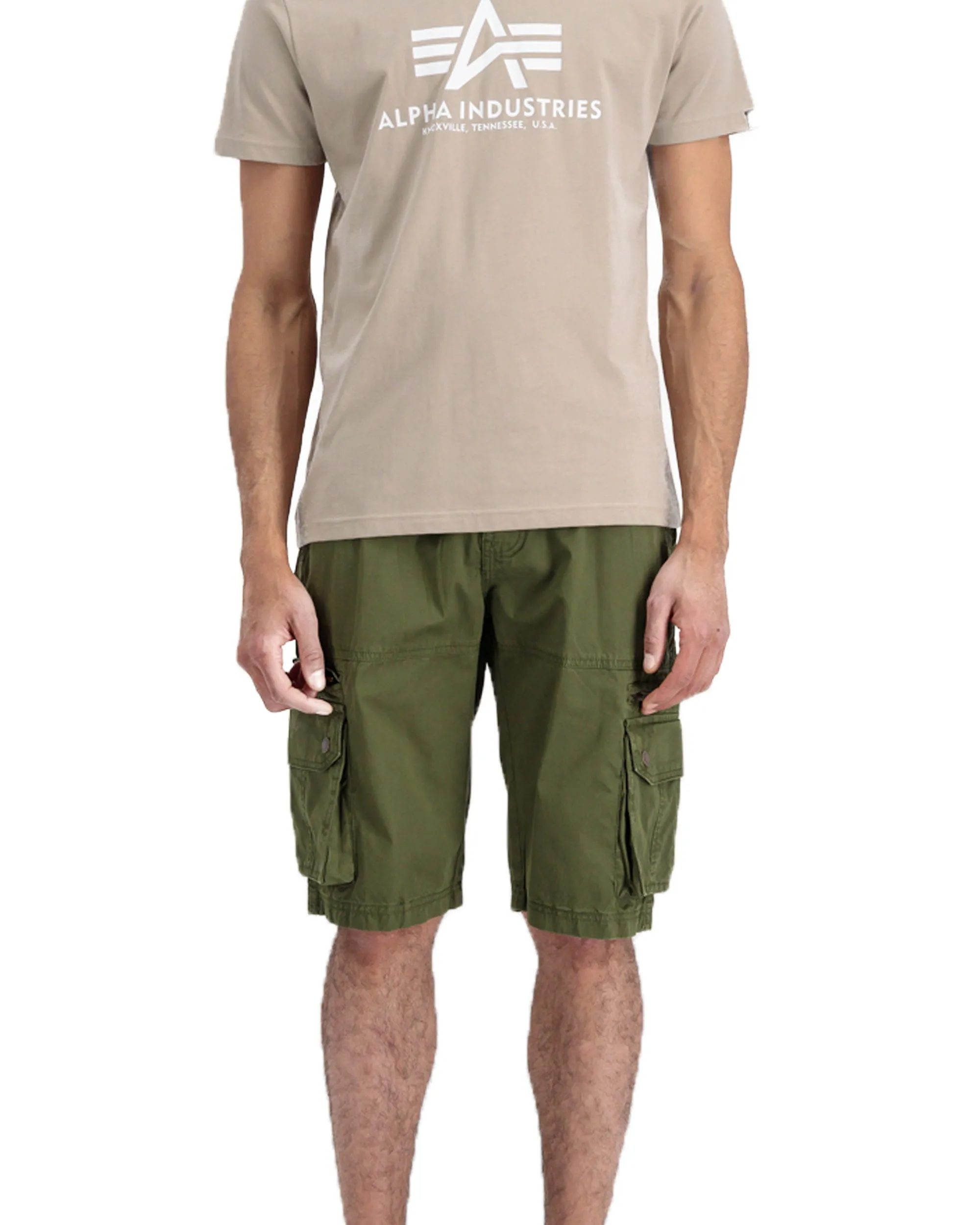 Bermuda Uomo Aplha Industries Short Dark Olive