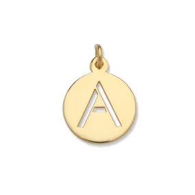 Better Jewelry Round 10K Gold Pendant with Initial