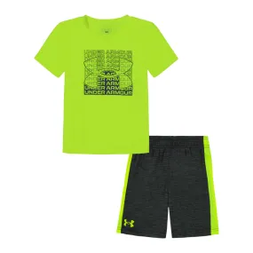 Boys' Under Armour Kids Tri-Logo Side Panel Short Set