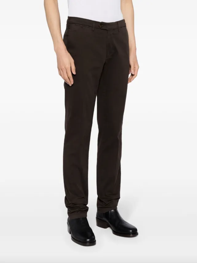 Canali mid-rise straight-leg chino trousers