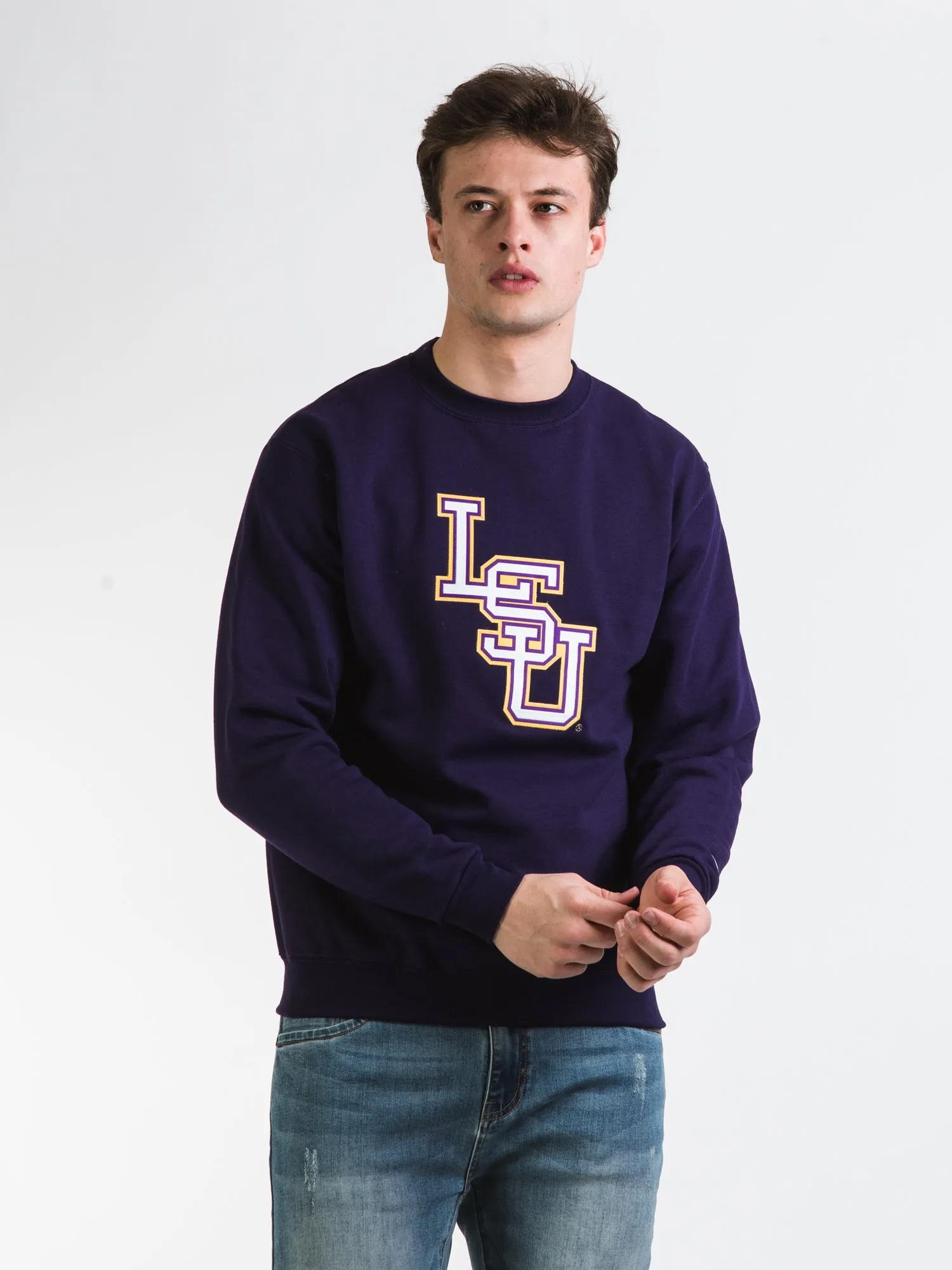 CHAMPION ECO POWERBLEND LSU CREW - CLEARANCE