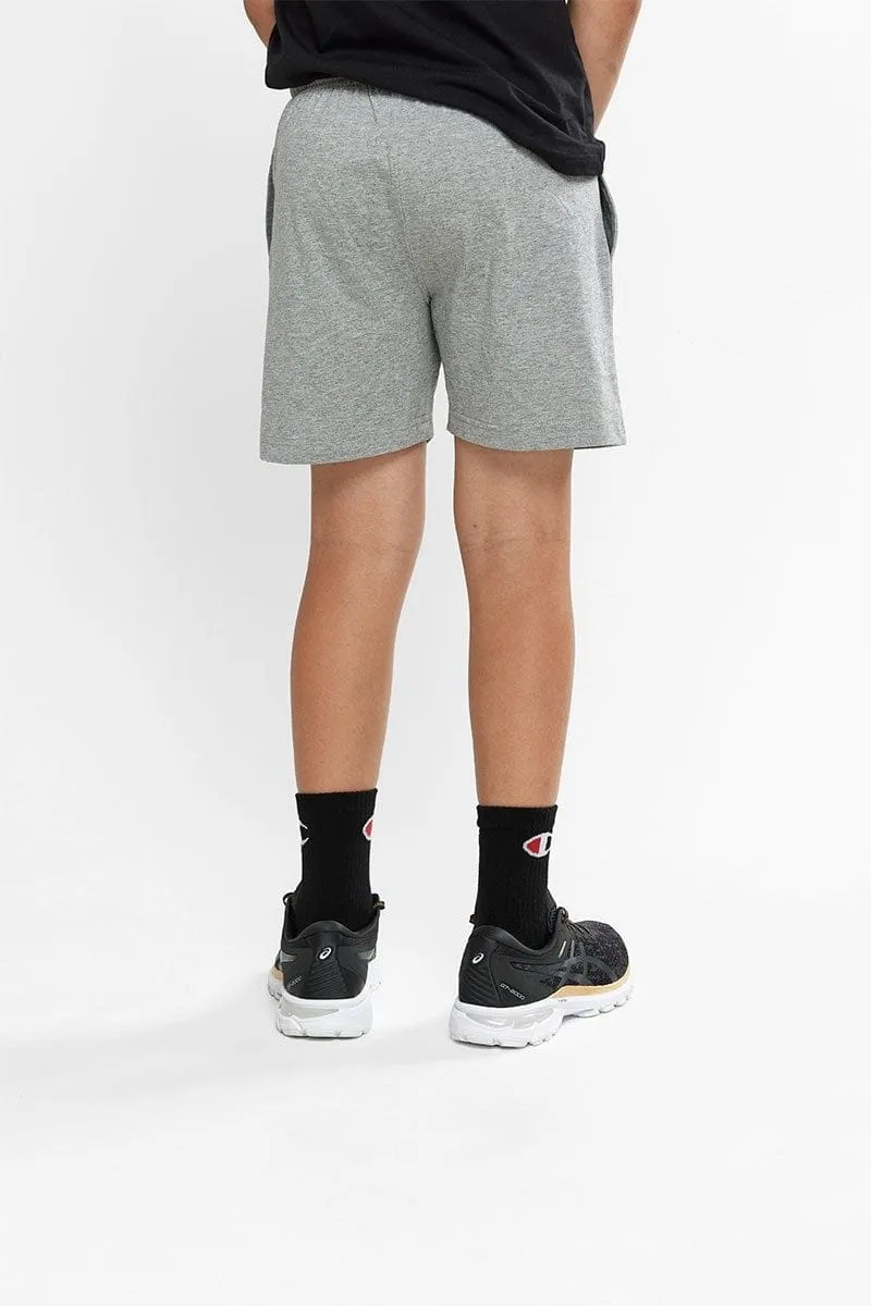 CHAMPION JUNIOR SCRIPT JERSEY GREY SHORTS