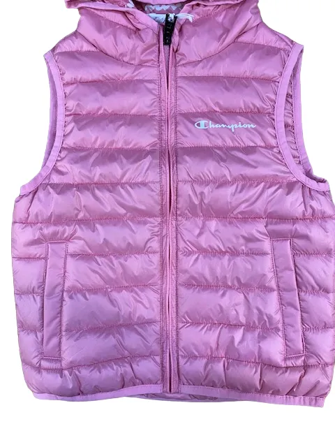 Champion Unisex hooded vest for girls Legacy Outdoor Light Small Logo 306486 PS074 SPK pink