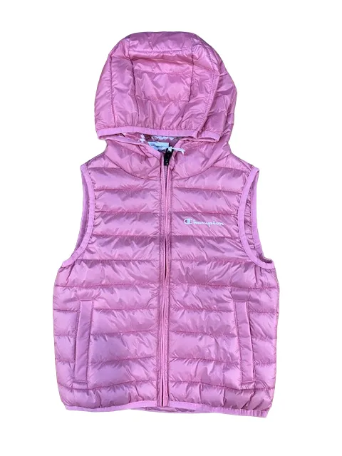 Champion Unisex hooded vest for girls Legacy Outdoor Light Small Logo 306486 PS074 SPK pink