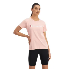 CHAMPION WOMEN'S SCRIPT SHORT SLEEVE PEACH TEE