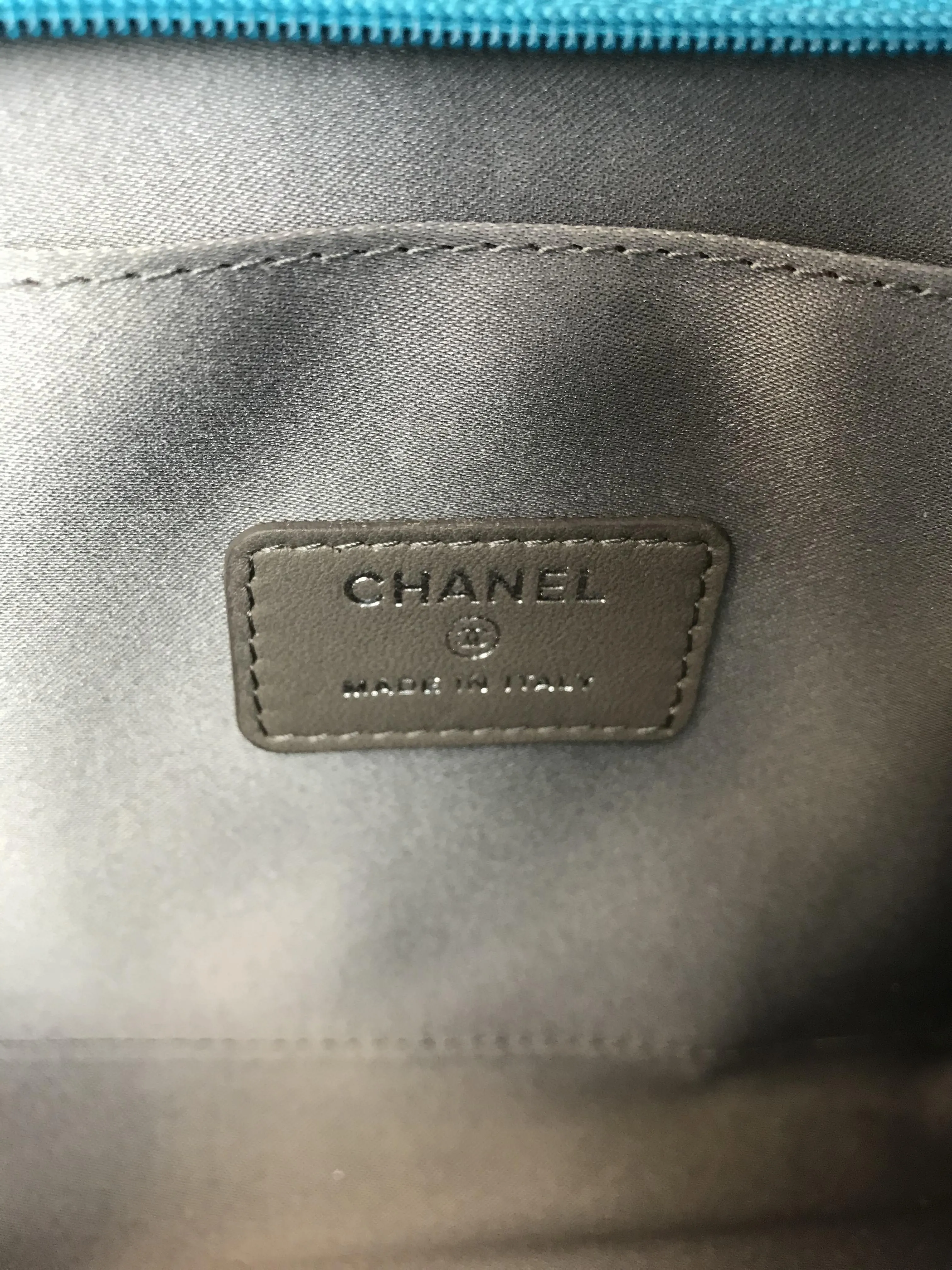 Chanel Embossed Patent Leather Lucky Symbols Pochette