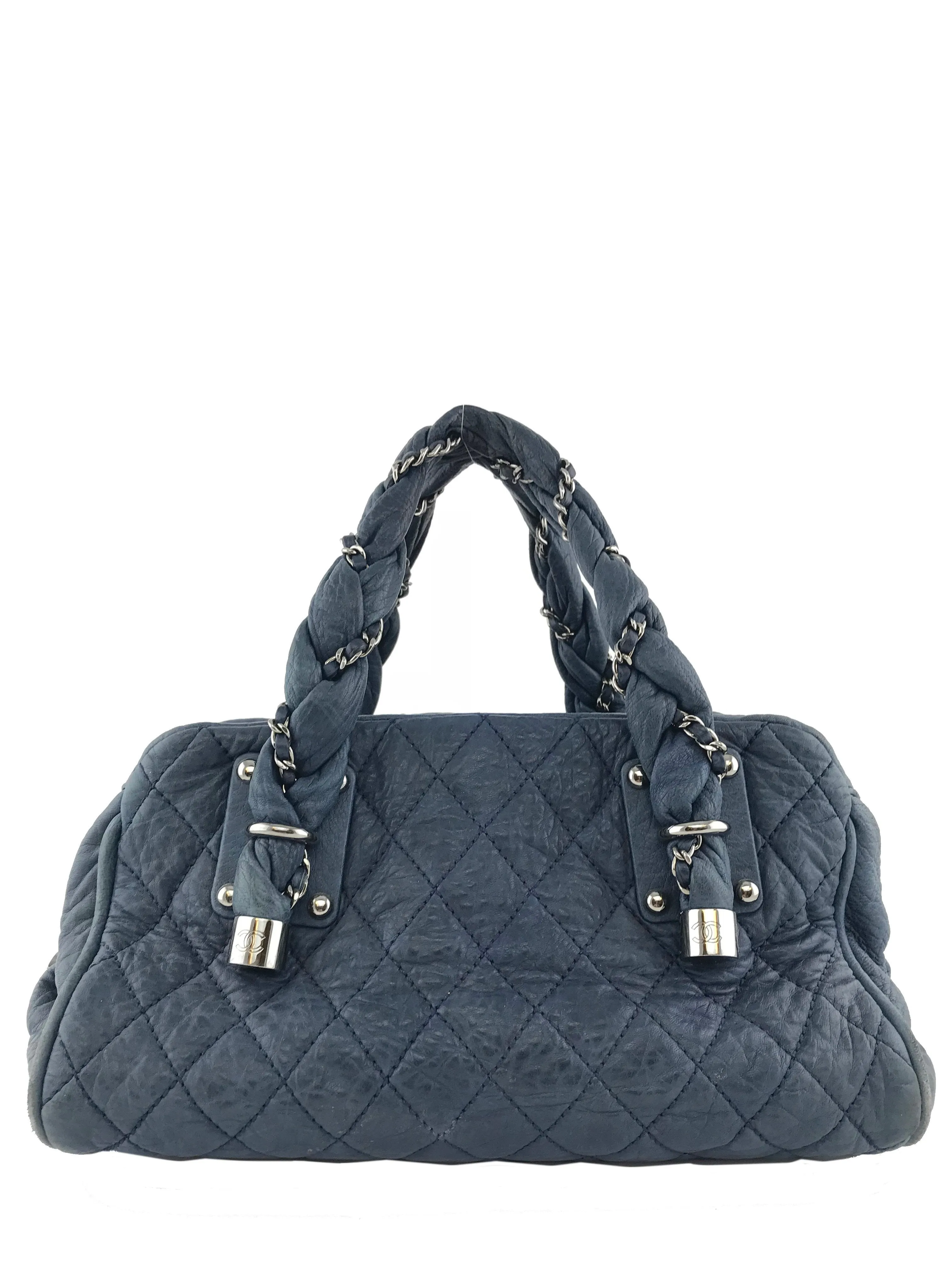 Chanel Quilted Lambskin Lady Braid Satchel Bag