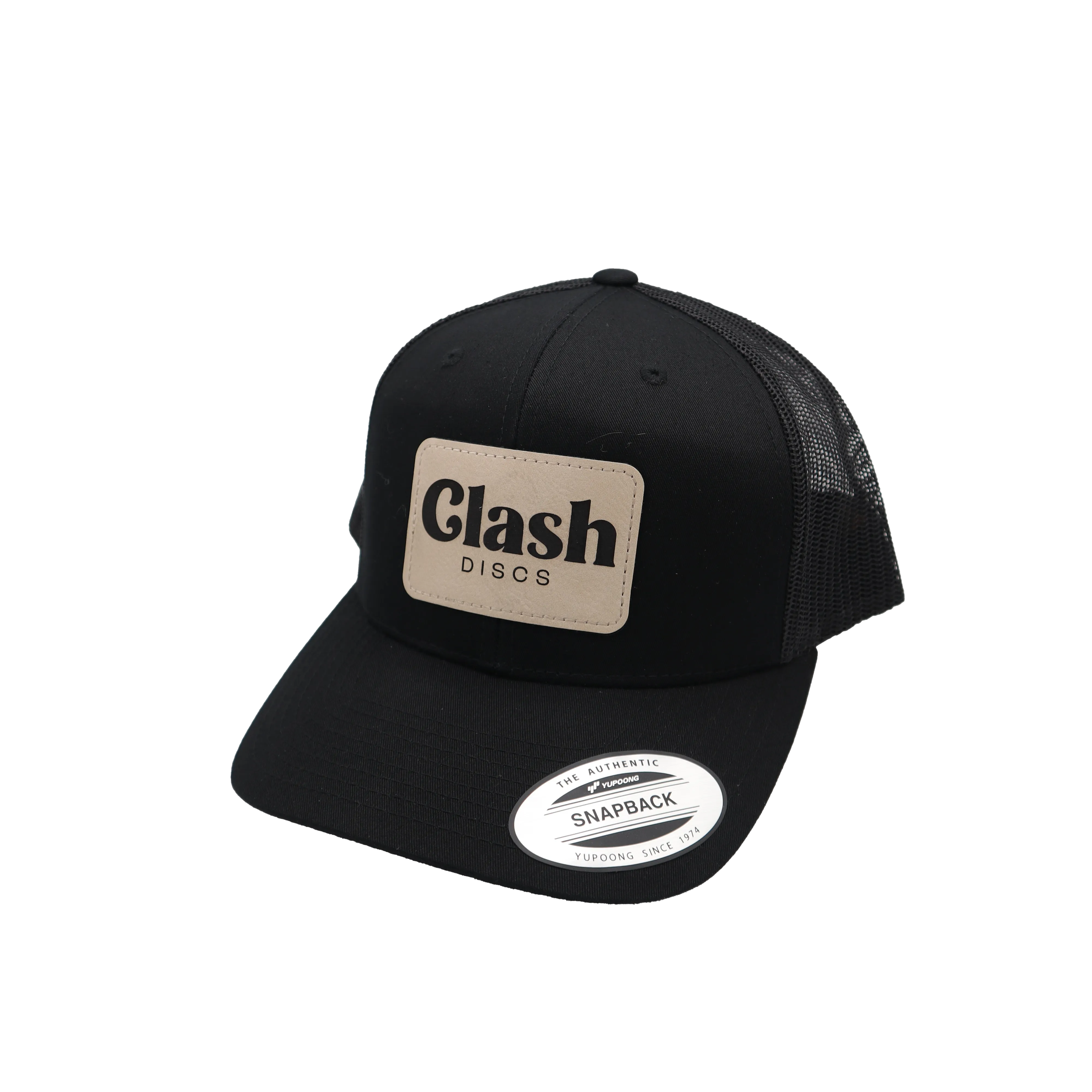 Clash Discs Clash Logo Leather Patch Trucker Hat