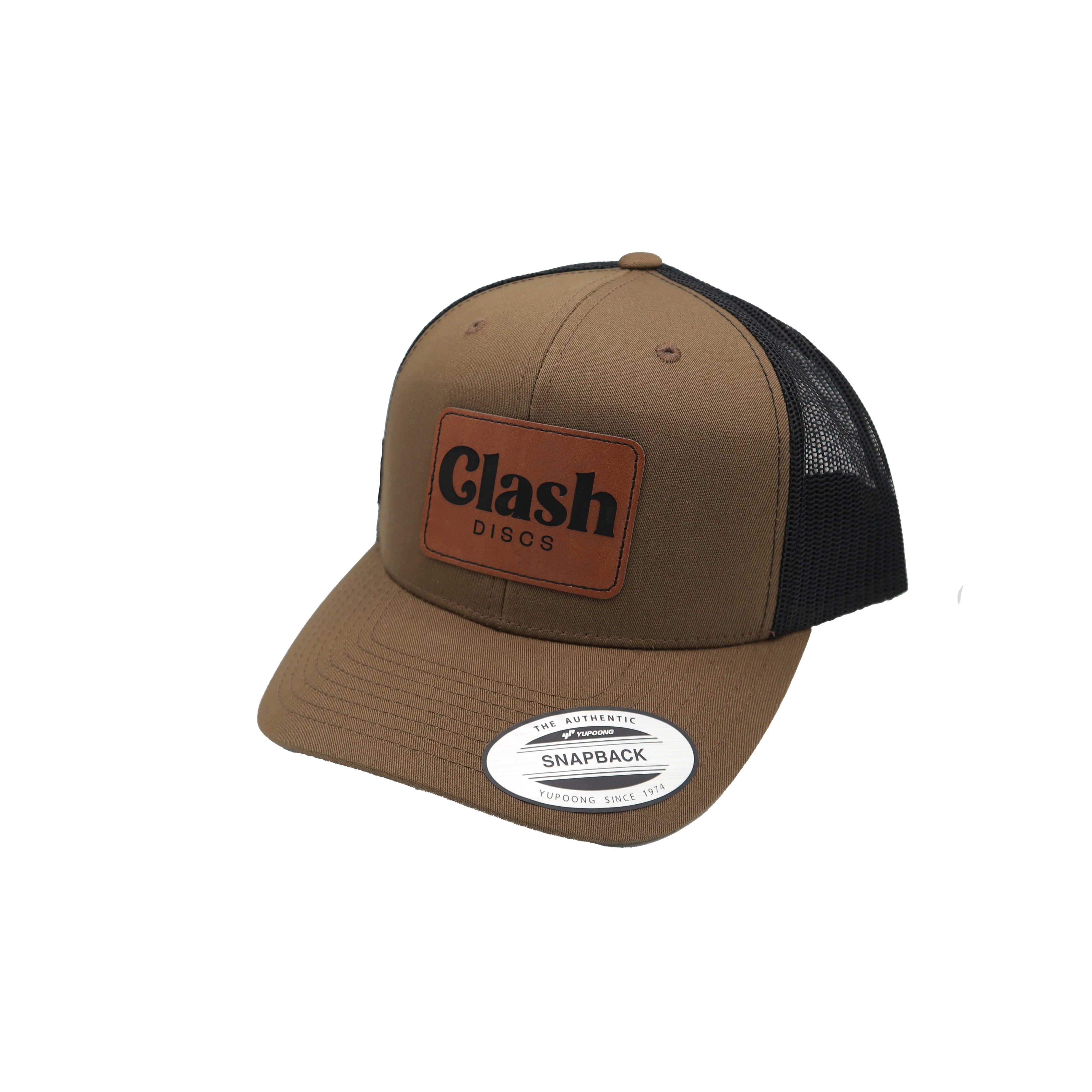 Clash Discs Clash Logo Leather Patch Trucker Hat