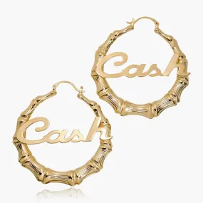 Classic Bamboo Name Earrings