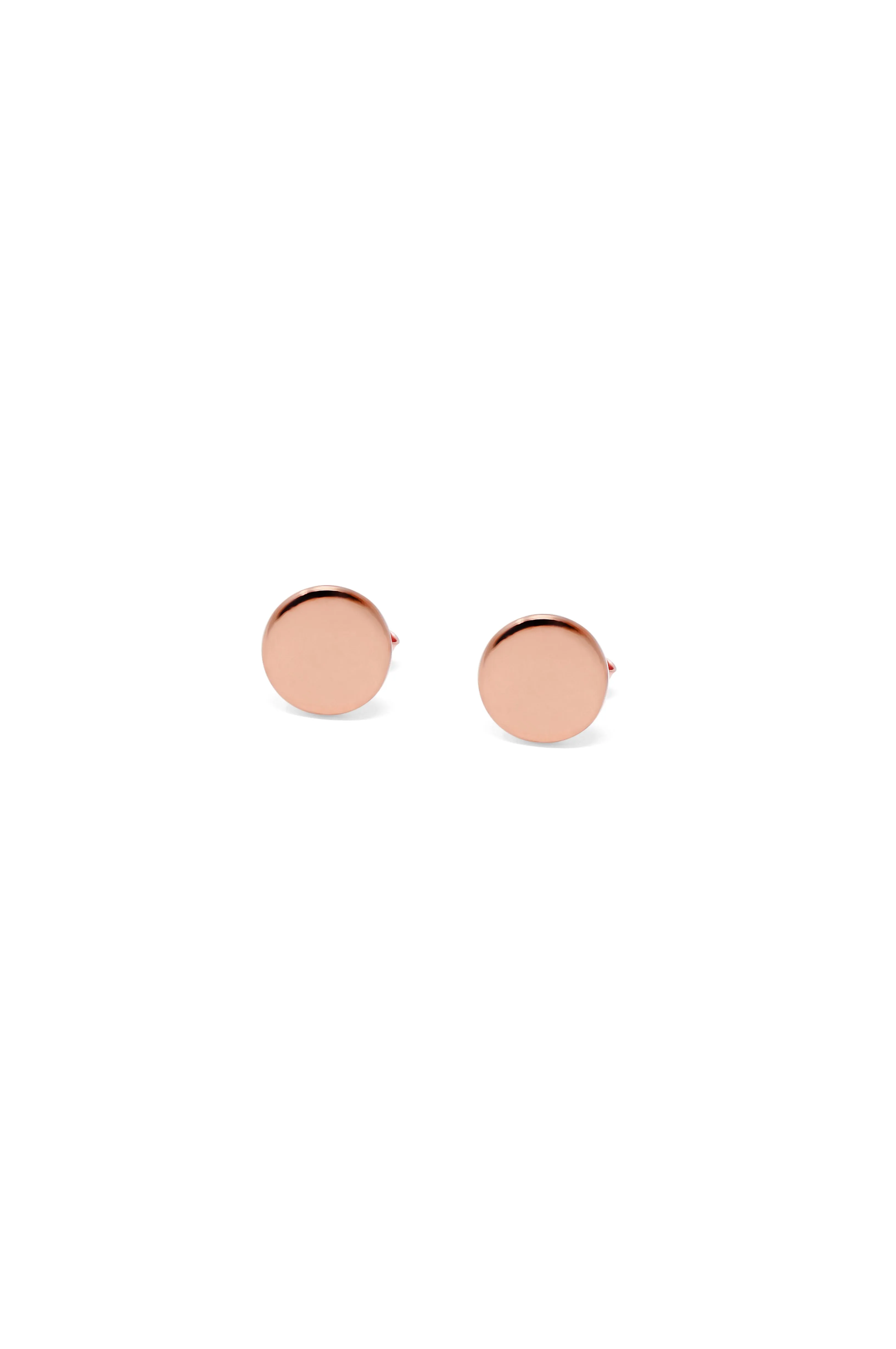 Classic Evergreen Circle Gold Plated Sterling Silver Stud Earrings