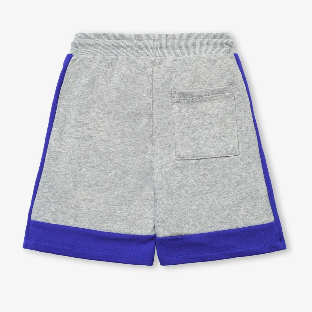 Colorblock" shorts for children in organic cotton