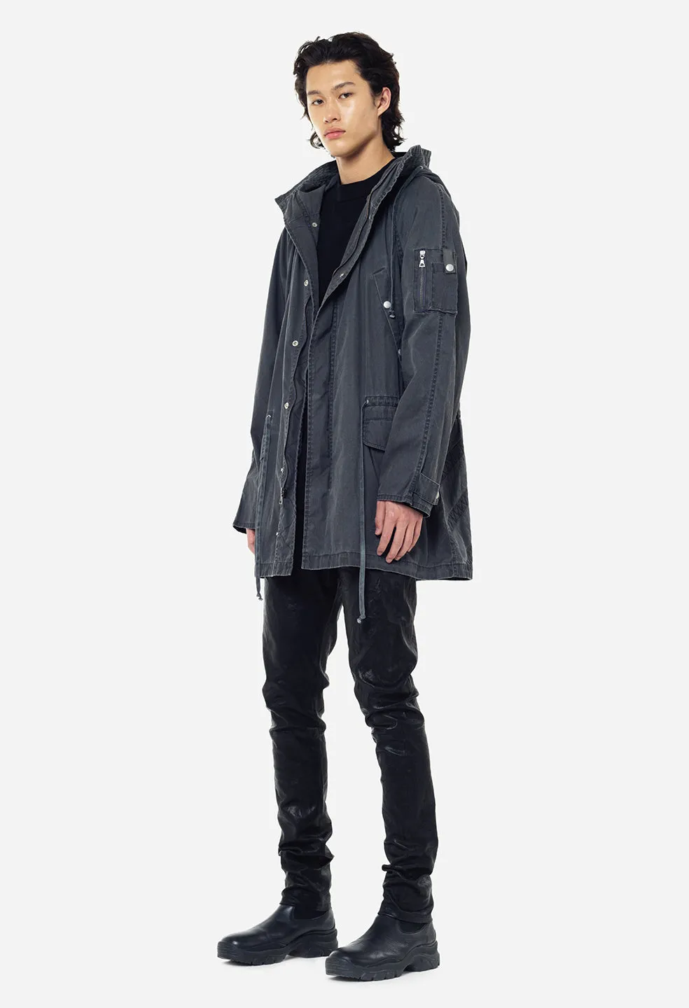 Cotton Poplin Frame II Parka / Black