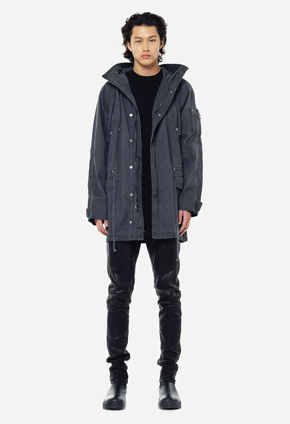 Cotton Poplin Frame II Parka / Black