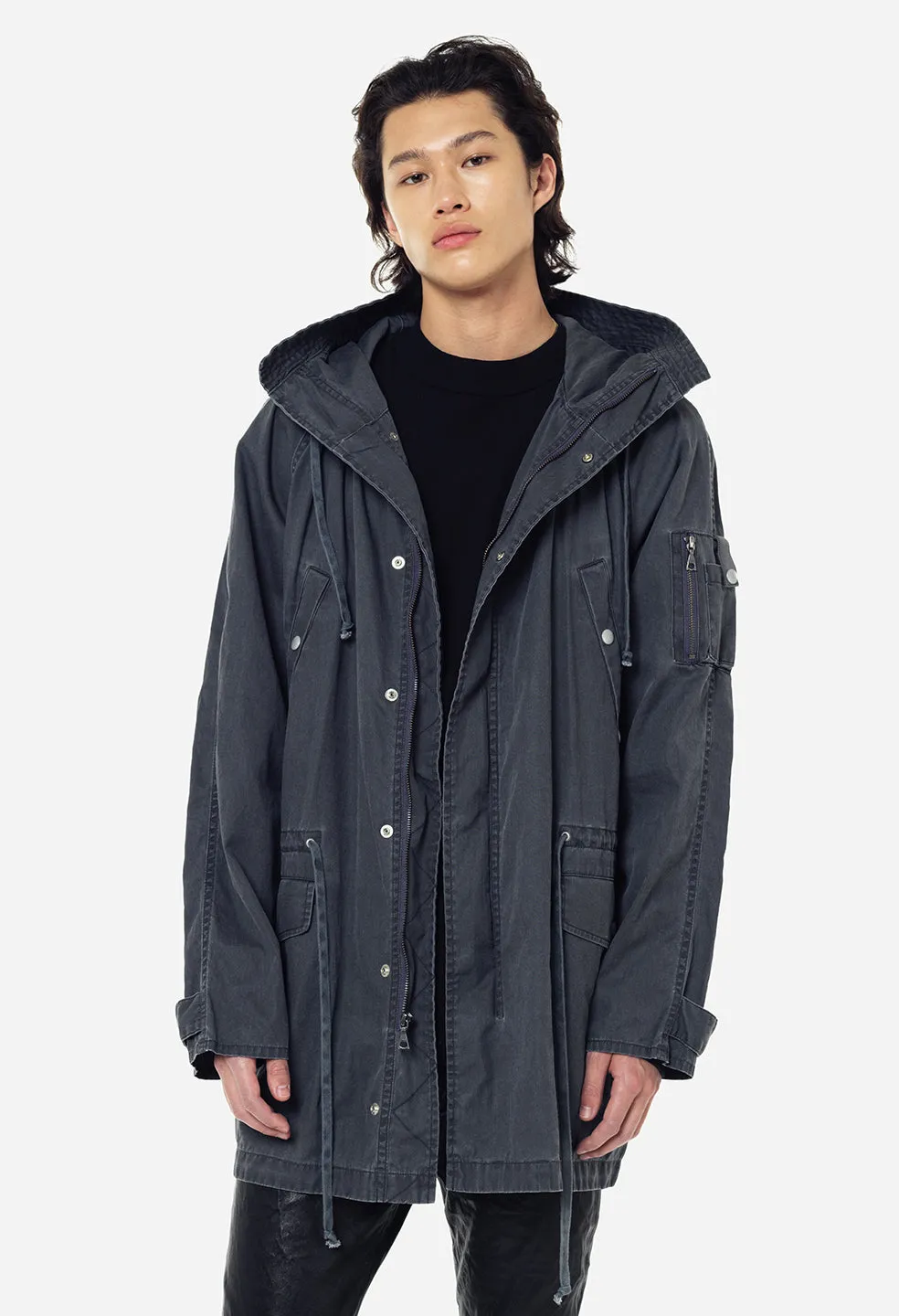 Cotton Poplin Frame II Parka / Black