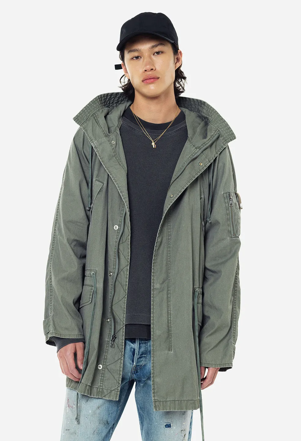 Cotton Poplin Frame II Parka / Olive