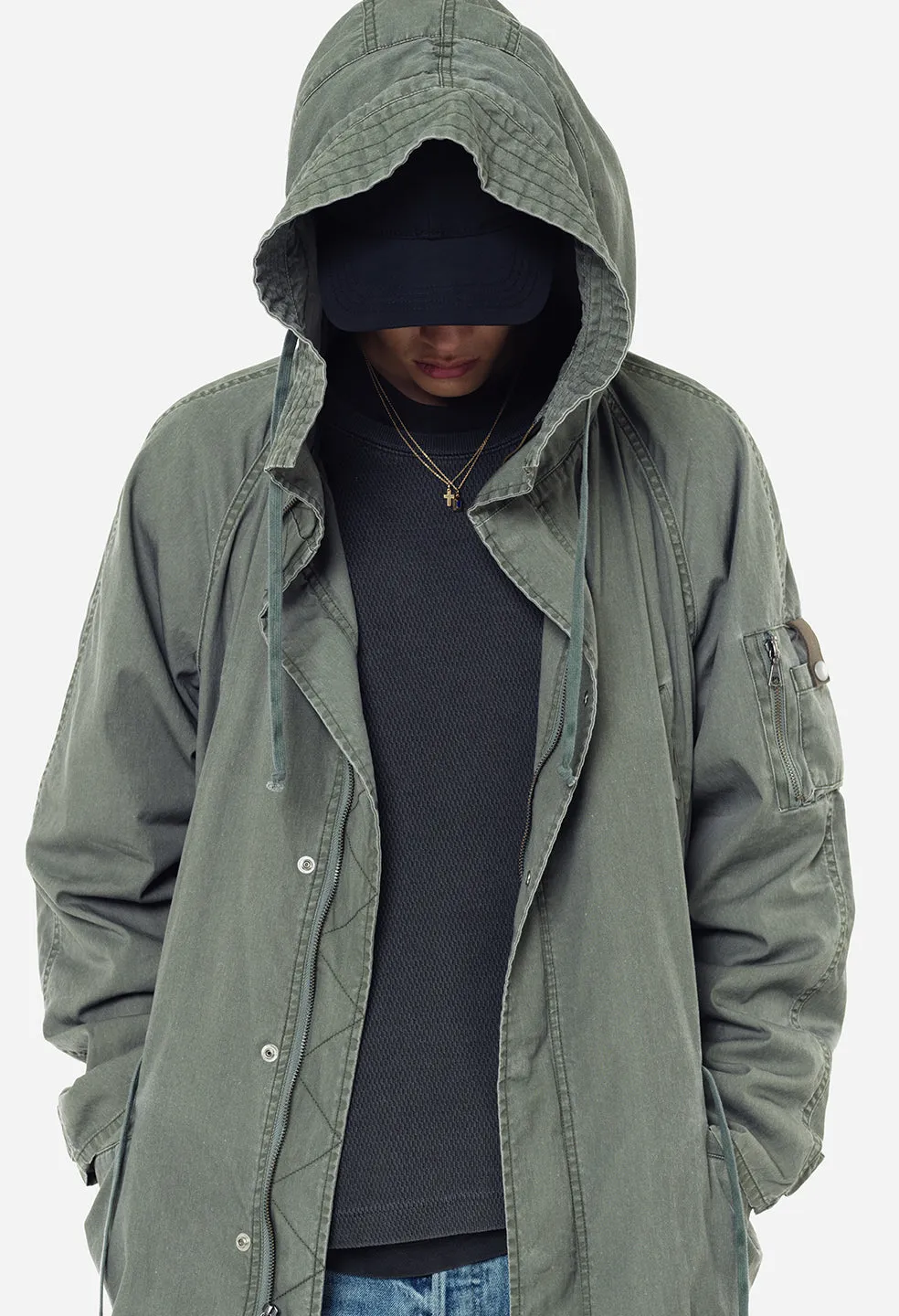 Cotton Poplin Frame II Parka / Olive