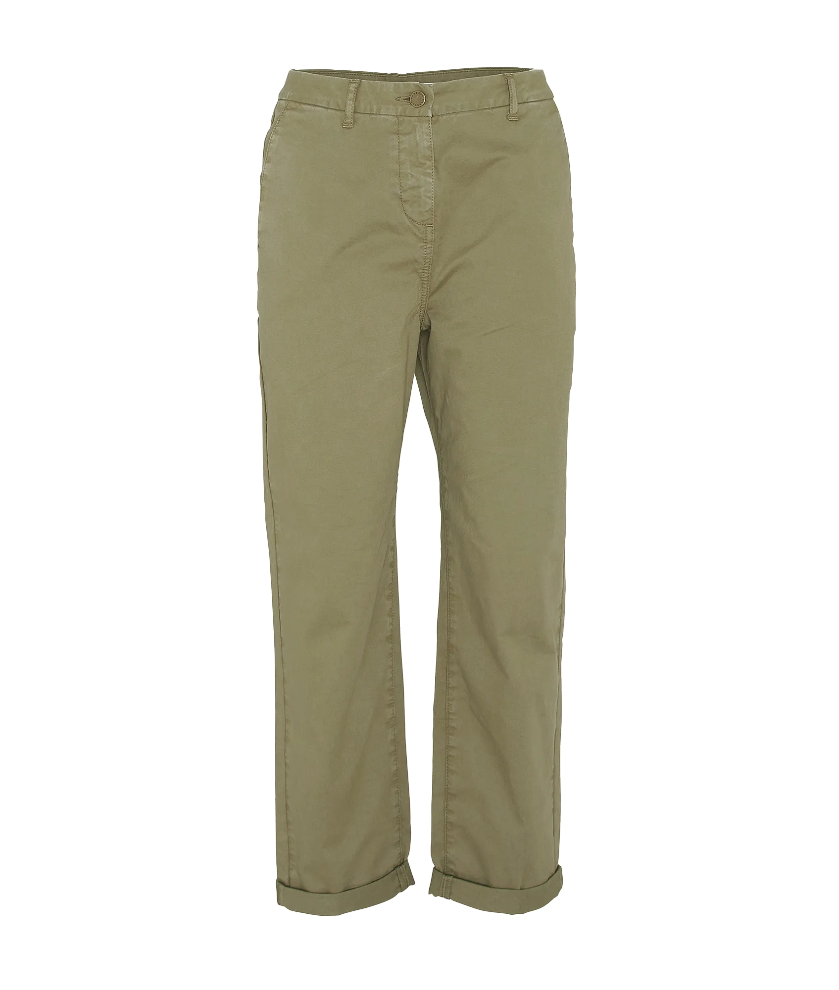 Cropped Chino Trousers - Green