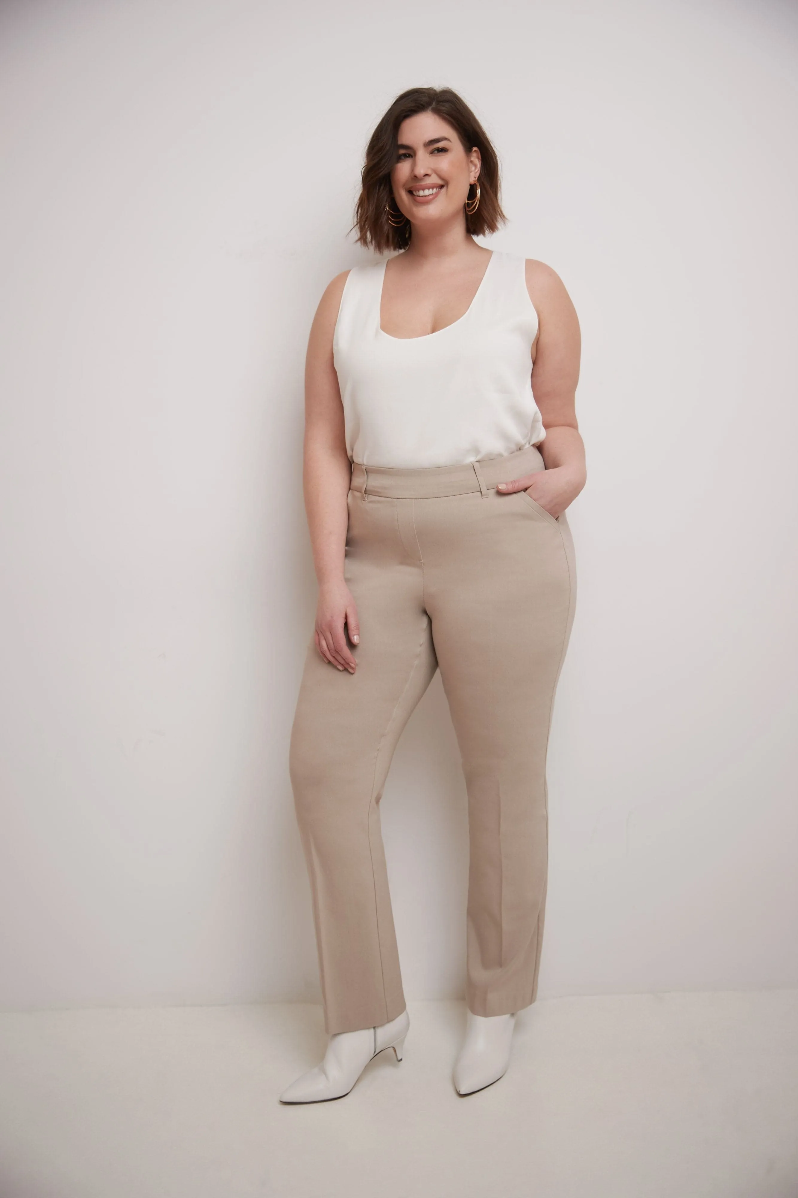 Curvy Pull-on Barely Bootcut Classic Pants