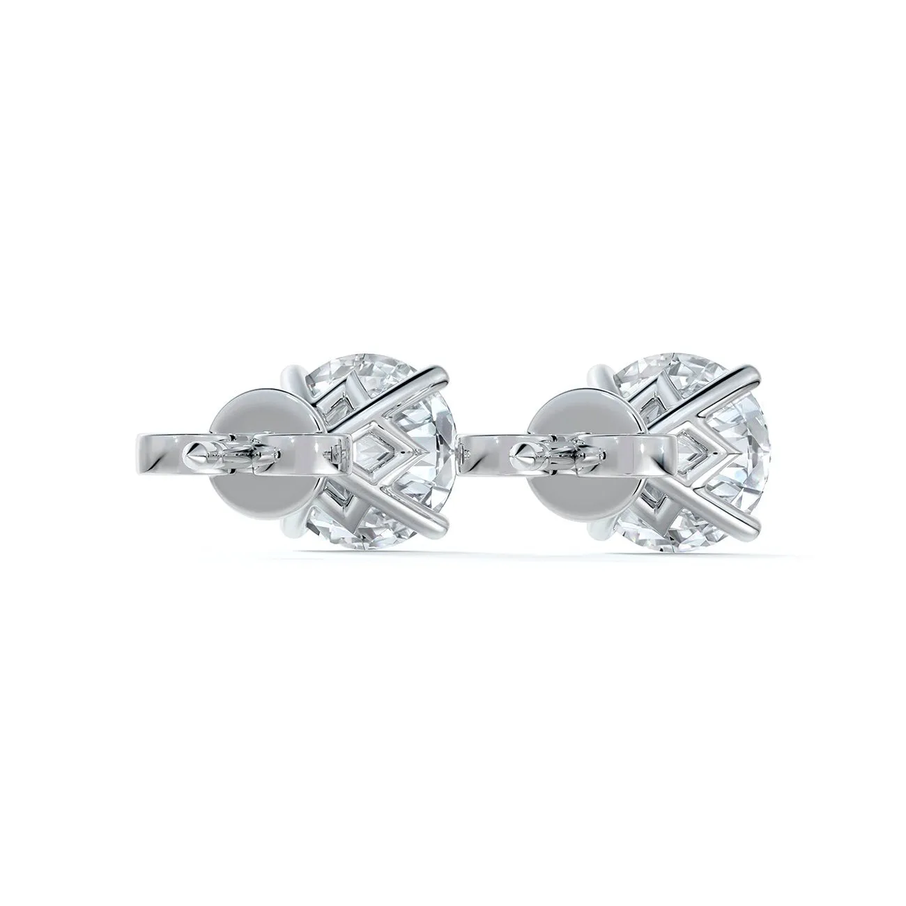 De Beers Forevermark Classic 4-Prong Martini Set 2.11cts Total Stud Earrings