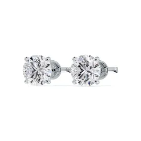 De Beers Forevermark Classic 4-Prong Martini Set 2.11cts Total Stud Earrings