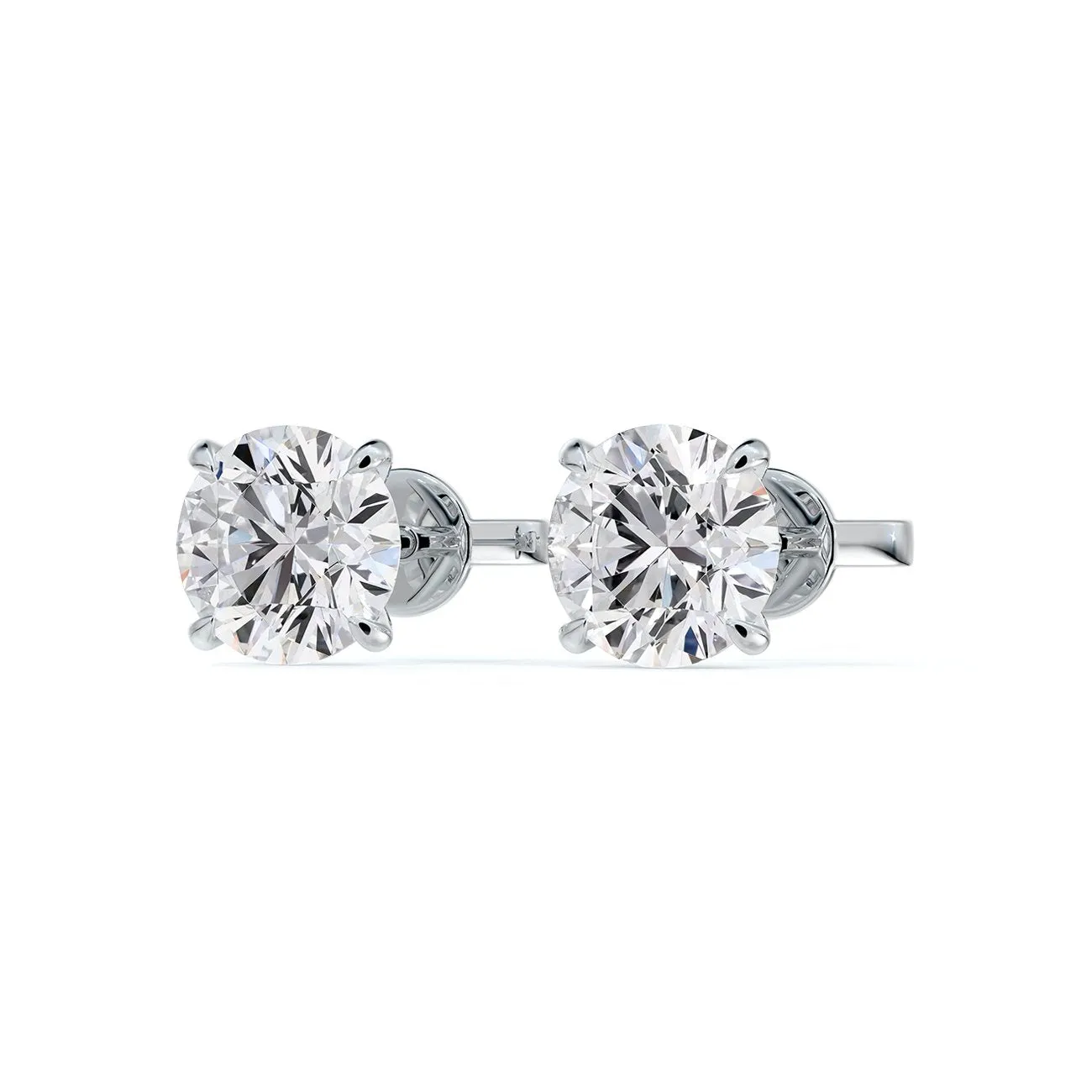 De Beers Forevermark Classic 4-Prong Martini Set 2.11cts Total Stud Earrings