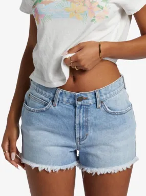 Drift Away Frayed Denim Shorts