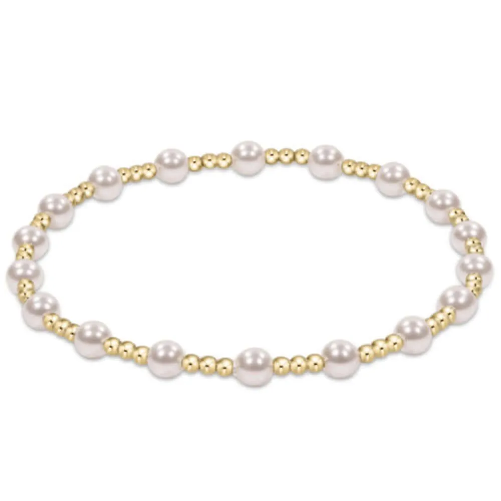 ENewton egirl 4mm Pearl Sincerity Gold Bracelet