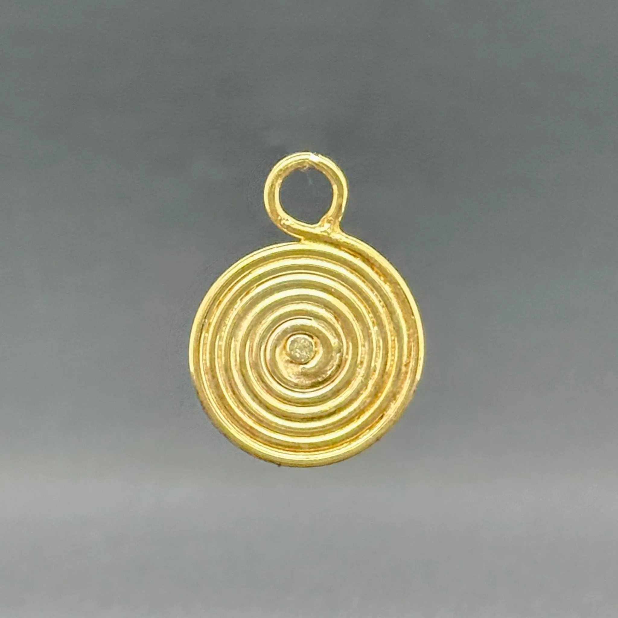 Estate SS YGP Spiral Pendant