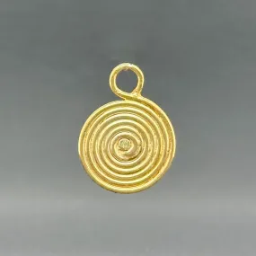 Estate SS YGP Spiral Pendant