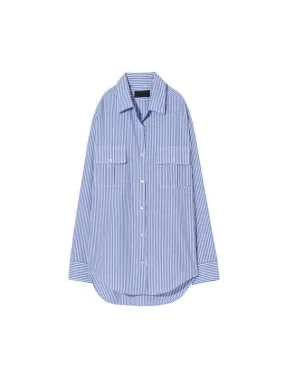 Felicity Shirt in Blue/White Stripe